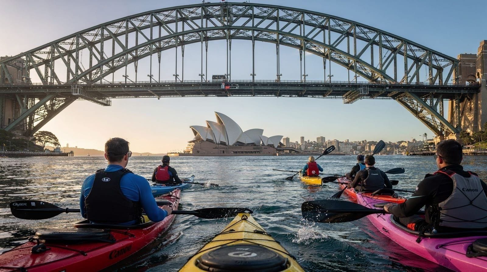 Adventure and adrenaline — BridgeClimb, jet boat thrills, harbour kayaking, abseiling and indoor skydiving